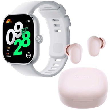 SMARTWATCH XIAOMI REDMI WATCH 4 SILVER + AUDIFONOS XIAOMI REDMI BUDS 6 PLAY BLANCO BT5.4 36HRS - 1
