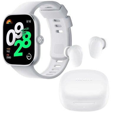 SMARTWATCH XIAOMI REDMI WATCH 4 SILVER + AUDIFONOS XIAOMI REDMI BUDS 6 PLAY BLANCO BT5.4 36HRS - 1