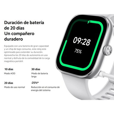 SMARTWATCH XIAOMI REDMI WATCH 4 SILVER + AUDIFONOS XIAOMI REDMI BUDS 6 PLAY BLANCO BT5.4 36HRS - 5