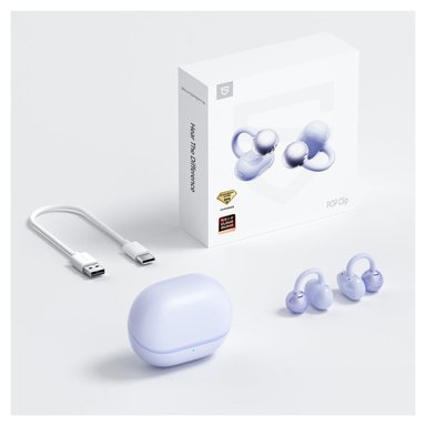 AUDÍFONO SOUNDPEATS POP CLIP BEIGE 30H CON CANCELACION DE RUIDO IPX4 - 6