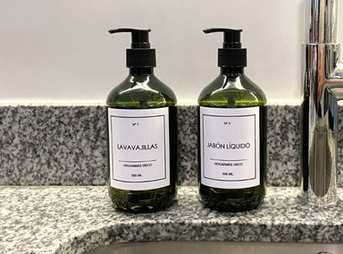 DISPENSADOR HOGARMÁS SET DE2 BOTELLAS PARA COCINA VERDE - 2