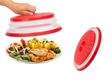 CUBIERTA HOGARMÁS ROJO PLEGABLE ANTISALPICADURAS MICROONDAS