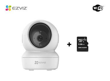CÁMARA SEGURIDAD EZVIZ H6C - 128SD WIFI H6C 2K 360º INTERIORES + MICRO SD 128 GB HASTA 256 GB