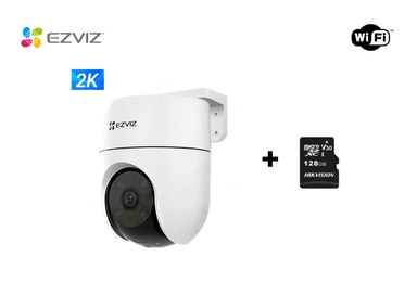 CÁMARA EZVIZ INALÁMBRICA WIFI PT H8C EXTERIORES 2K + MICROSD 128 GB HASTA 256 GB