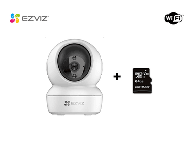 CÁMARA SEGURIDAD EZVIZ H6C - 64SD WIFI H6C 2K 360º INTERIORES + MICRO SD 64 GB HASTA 256 GB