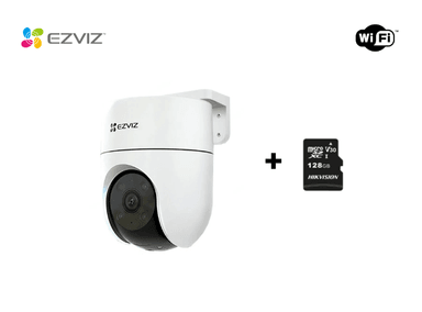 CÁMARA SEGURIDAD EZVIZ INALÁMBRICA WIFI PT H8C EXTERIORES FULL HD + MICROSD 128GB