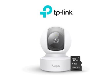 CÁMARA SEGURIDAD TP-LINK 360 GRADOS INTERIORES TAPO C212 2K + MICRO SD 64 GB HASTA 512 GB - 1