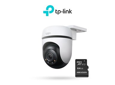 CÁMARA SEGURIDAD TP-LINK WIFI TAPO C510W LENTE 360 GRADOS IDEAL EXTERIORES RESOLUCION 2K + MICRO SD 64 GB HASTA 512 GB