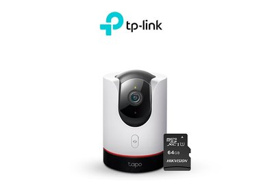 CÁMARA SEGURIDAD TP-LINK WIFI TAPO C225 360 GRADOS INTERIORES CON RESOLUCIÒN 2K + MICRO SD 64 GB HASTA 512 GB