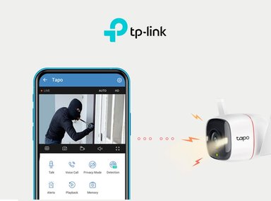 CÁMARA SEGURIDAD TP-LINK CS - TAPOC320WS WIFI TAPO C320WS LENTE FIJO IDEAL EXTERIORES CON RESOLUCION 2K HASTA 512 GB - 4