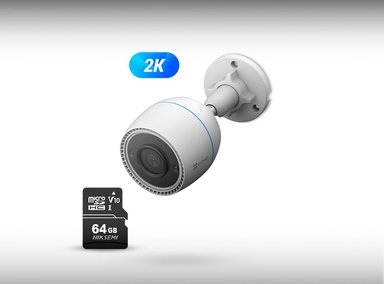 CÁMARA DE SEGURIDAD WIFI PARA EXTERIORES EZVIZ H3C 2K 3MP + MICRO SD64GB