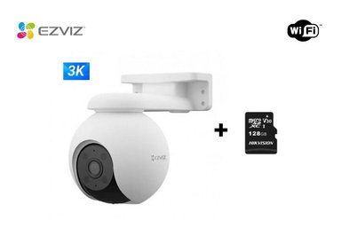 CÁMARA SEGURIDAD EZVIZ WIFI H8 PRO 3K 360° + MICRO SD 128 GB
