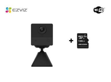 CÁMARA DE SEGURIDAD EZVIZ WIFI FULL HD PARA INTERIORES CB2 + MICRO SD128GB