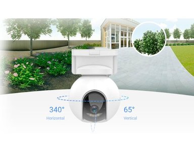 CÁMARA SEGURIDAD EZVIZ WIFI CB8 2K 3MP CON BATERIA EXTERIOR + PANEL SOLAR - 3