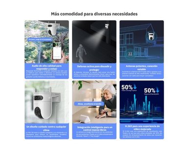CÁMARA SEGURIDAD EZVIZ WIFI H9C DUAK 3K PARA EXTERIOR - 4