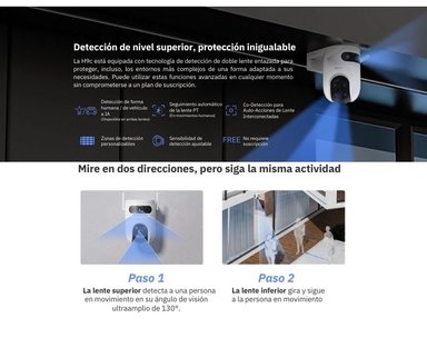CÁMARA SEGURIDAD EZVIZ WIFI H9C DUAK 3K EXTERIOR + MICRO SD 128GB - 3