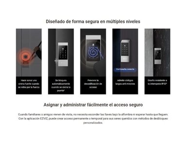 CERRADURA INTELIGENTE EZVIZ DL04 DESBLOQUEO REMOTO BATERIA - 4