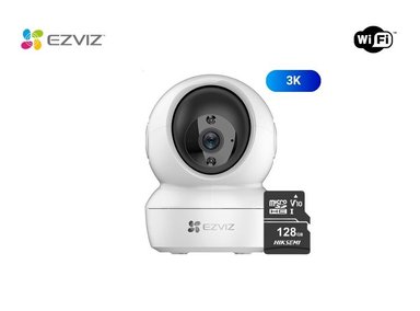 CÁMARA DE SEGURIDAD WIFI H6C 3K 5MP + MICRO SD 128GB PARA INTERIORES EZVIZ