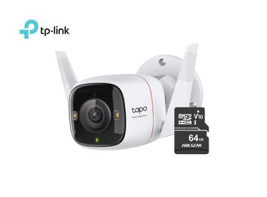 CÁMARA DE SEGURIDAD WIFI TAPO C352WB 2K QHD + MICRO SD 64GB PARA EXTERIOR CON IP66