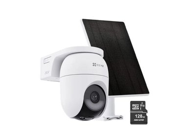 CÁMARA DE SEGURIDAD EZVIZ CB8 LITE 4MP + MICRO SD 128GB AUDIO BIDIRECCIONAL SIRENA BATERÍA PANEL SOLAR