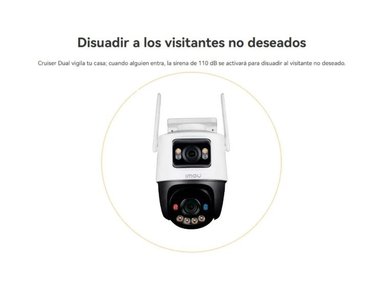 KIT DE 2 CÁMARA SEGURIDAD IMOU WI-FI CRUISER DUAL 5MP + 5MP + MICRO SD 128GB 360° NOCHE COLOR - 2