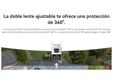 CÁMARA SEGURIDAD IMOU WI-FI CRUISER DUAL 3MP + 5MP + MICRO SD 64GB 360° NOCHE COLOR - 3