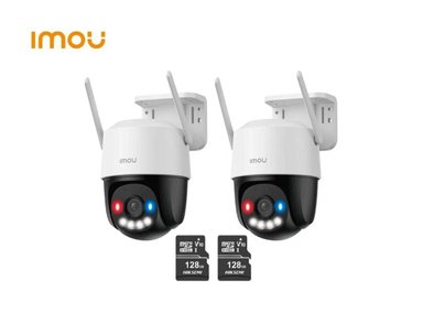 KIT DE 2 CÁMARA SEGURIDAD DOMO IMOU WI-FI CRUISER SC 5MP 3K + MICRO SD 128GB FULL COLOR EXTERIOR
