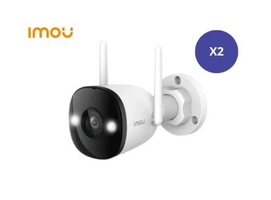 KIT DE 2 CÁMARA SEGURIDAD PARA EXTERIORES BULLET 3 2K 3MP FULL COLOR PT IP67 IMOU