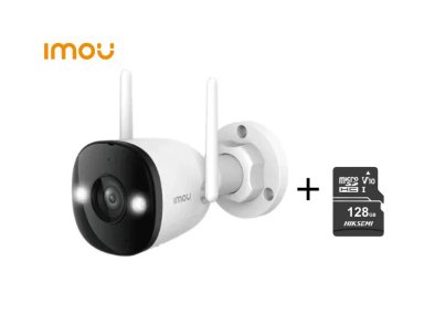 CÁMARA SEGURIDAD PARA EXTERIORES BULLET 3 2K 3MP + MICRO SD 128GB FULL COLOR PT IP67 IMOU