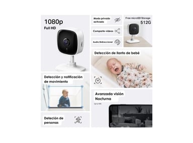 KIT DE 2 CÁMARA DE SEGURIDAD INTERIOR TAPO C100 FULL HD - 3