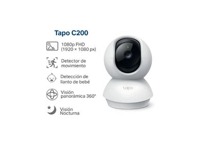 KIT DE 2 CÁMARAS DE SEGURIDAD TAPO C200 FULL HD PARA INTERIORES - 2