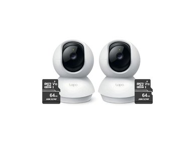 KIT DE 2 CÁMARAS DE SEGURIDAD TAPO C200 FULL HD + MICRO SD 64GB PARA INTERIORES