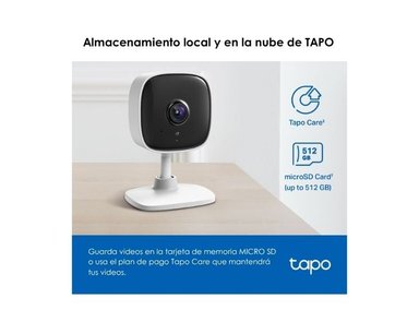 KIT DE 2 CÁMARA DE SEGURIDAD INTERIOR TAPO C100 FULL HD + MICRO SD 128GB - 4