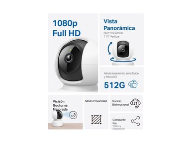 KIT DE 2 CÁMARAS DE SEGURIDAD INTERIOR TAPO C202 FULL HD PARA INTERIOR HOGAR/OFICINA - 2