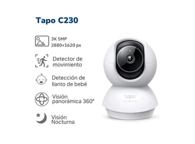 KIT DE 3 CÁMARA DE SEGURIDAD TAPO C230 3K 5MP PARA INTERIORES - 2