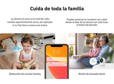 KIT DE 3 CÁMARA DE SEGURIDAD WIFI H6C 3K 5MP PARA INTERIORES EZVIZ - 5