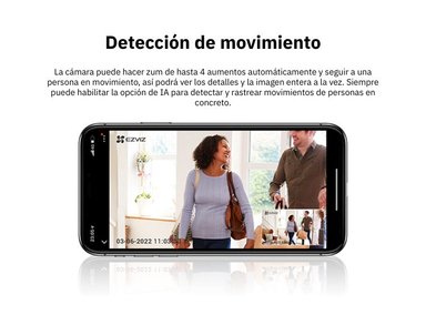 KIT DE 3 CÁMARA DE SEGURIDAD WIFI H6C 3K 5MP PARA INTERIORES EZVIZ - 6