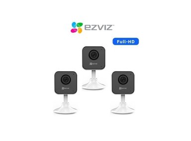 KIT DE 3 CÁMARA DE SEGURIDAD WIFI H1C FULL HD PARA INTERIORES EZVIZ