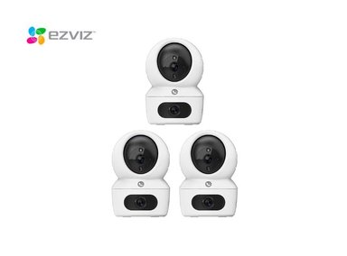 KIT DE 3 CÁMARA DE SEGURIDAD WIFI H7C DUAL 2K+ PARA INTERIORES EZVIZ