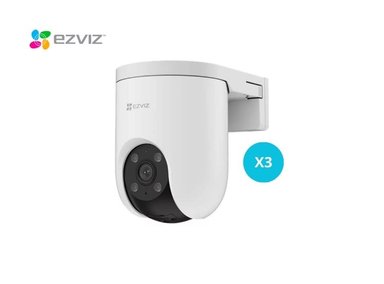 KIT DE 3 CÁMARA DE SEGURIDAD WIFI H8C 2K 3MP PARA EXTERIOR HOGAR EZVIZ