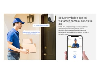 KIT DE 2 CÁMARA DE SEGURIDAD WIFI H8C FULL HD + MICRO SD 128GB PARA EXTERIOR HOGAR EZVIZ - 3