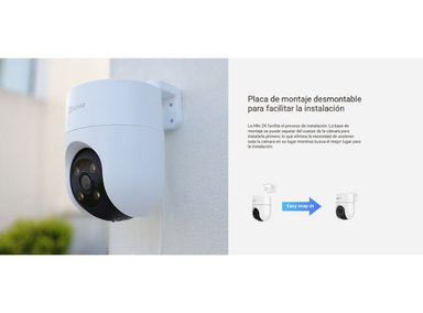 KIT DE 2 CÁMARA DE SEGURIDAD WIFI H8C 2K 3MP + MICRO SD 64GB PARA EXTERIOR HOGAR EZVIZ - 4