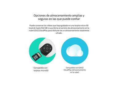 KIT DE 2 CÁMARA DE SEGURIDAD WIFI H8C 2K 3MP + MICRO SD 64GB PARA EXTERIOR HOGAR EZVIZ - 5