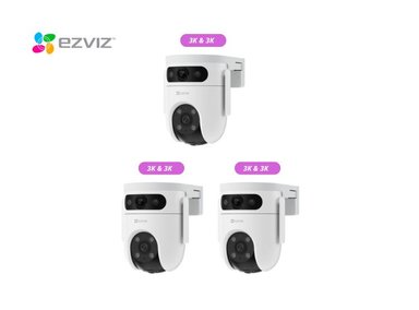 KIT DE 3 CÁMARA DE SEGURIDAD WIFI H9C 3K Y 3K  PARA EXTERIORES EZVIZ