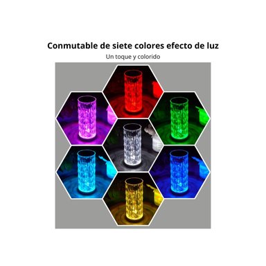 LAMPARA MULTICOLOR CRISTAL BLUETOOTH RGB - 2