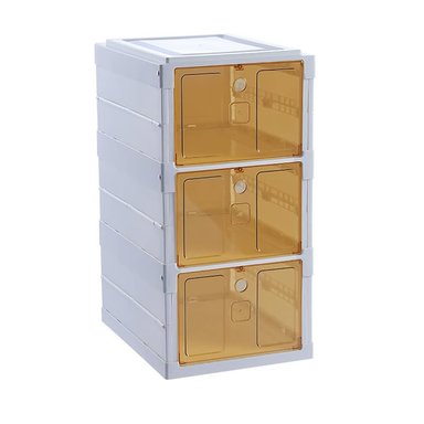 ZAPATERA TRANSPARENTE PLEGABLE ACRÍLICO 3 NIVELES