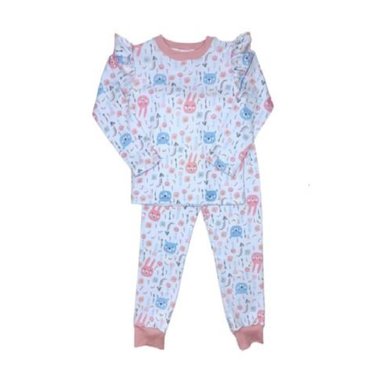 PIJAMA ALGODÓN NIÑA ROSADO CONEJO