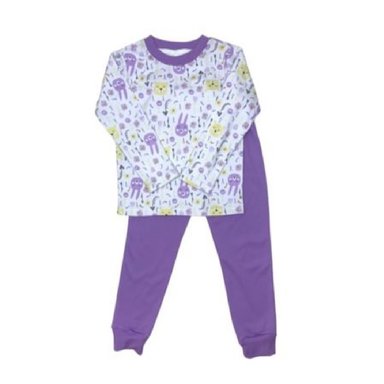 PIJAMA ALGODÓN NIÑA LILA CONEJO