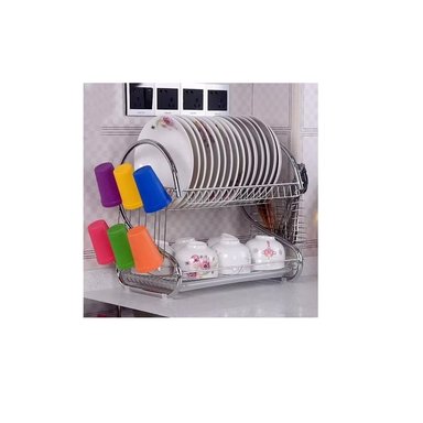 ESCURRIDOR PLATOS 2 PISOS METAL