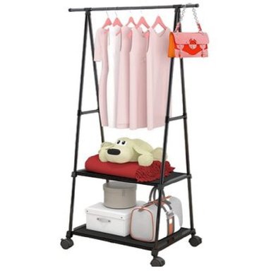 ESTANTE DE EXHIBICIÓN TRIANGULAR PARA ROPA ESTILO MINIMALISTA